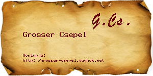 Grosser Csepel névjegykártya
