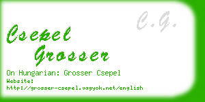 csepel grosser business card
